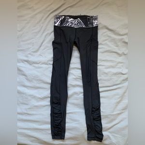 Lululemon leggings with patterned waistband